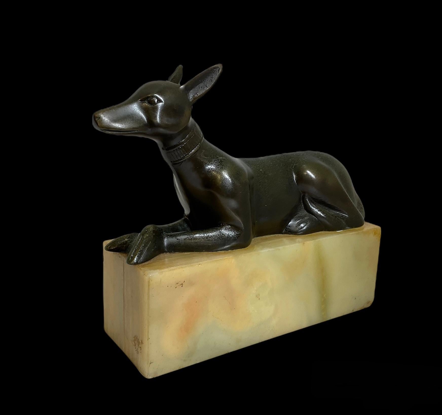 egyptian dog statue