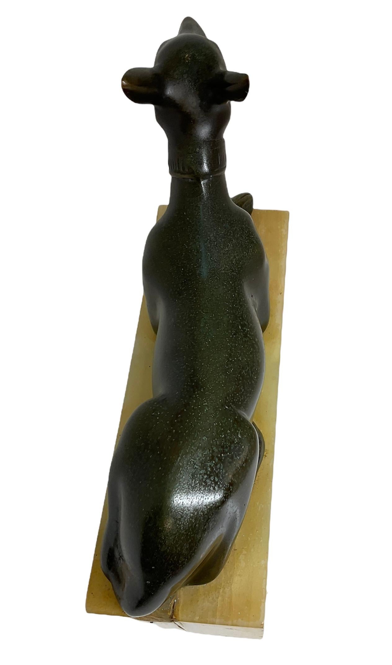 Unknown Bronze Sculpture of an Egyptian Dog/Anubis
