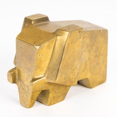 Bronze Sculpture of an Elephant, circa 1940, Signed Carréga.