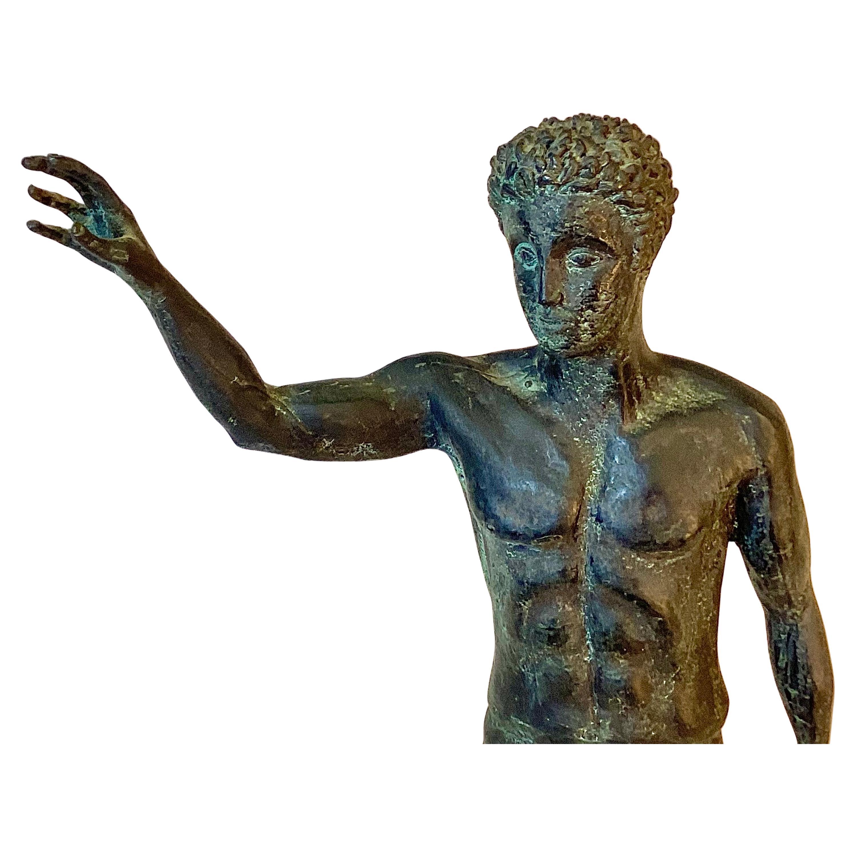Grand Tour Scultura in bronzo del Giovane di Antikythera in vendita