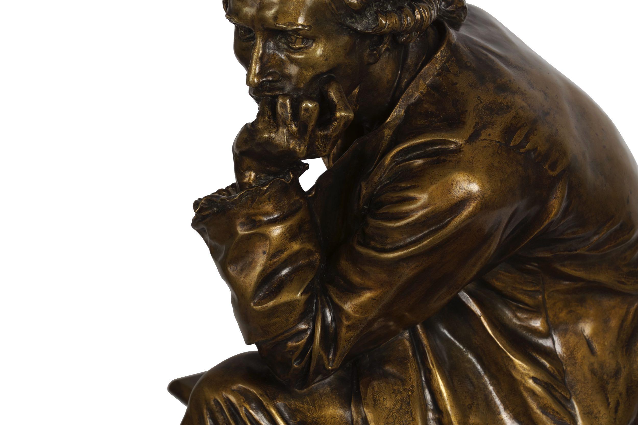 Bronze Sculpture of “Antoine Laurent Lavoisier” by Aime Jules Dalou 7