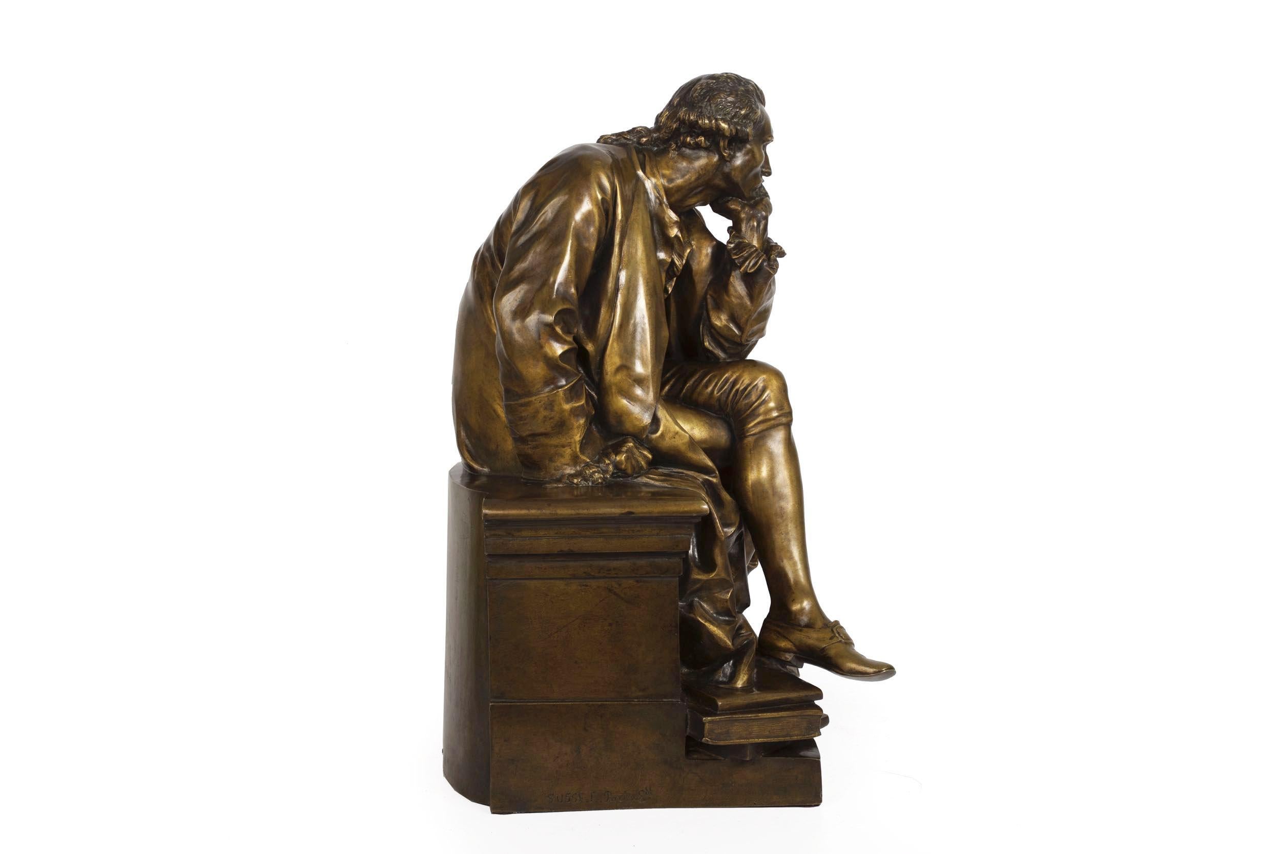 Early 20th Century Bronze Sculpture of “Antoine Laurent Lavoisier” by Aime Jules Dalou