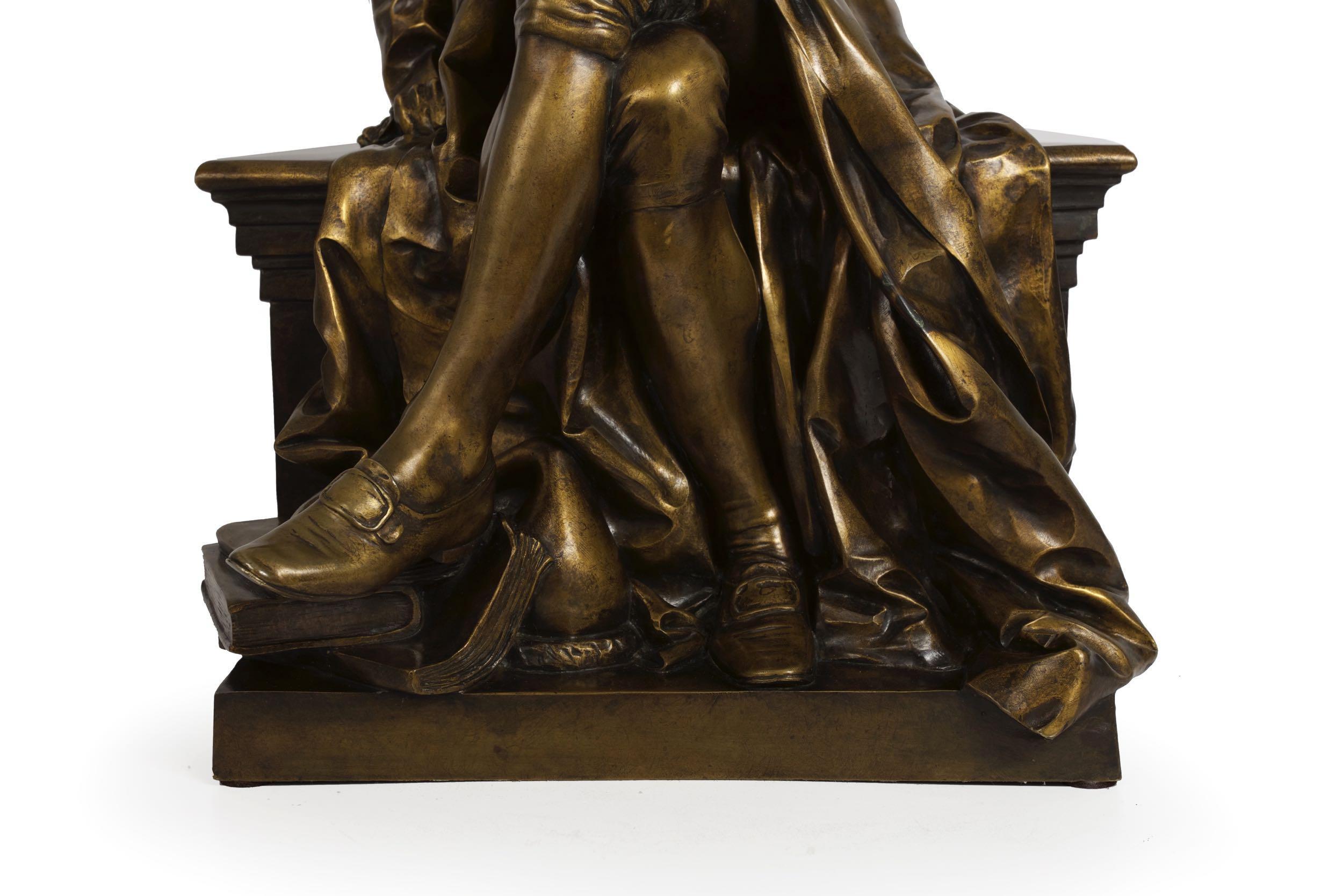 Bronze Sculpture of “Antoine Laurent Lavoisier” by Aime Jules Dalou 2