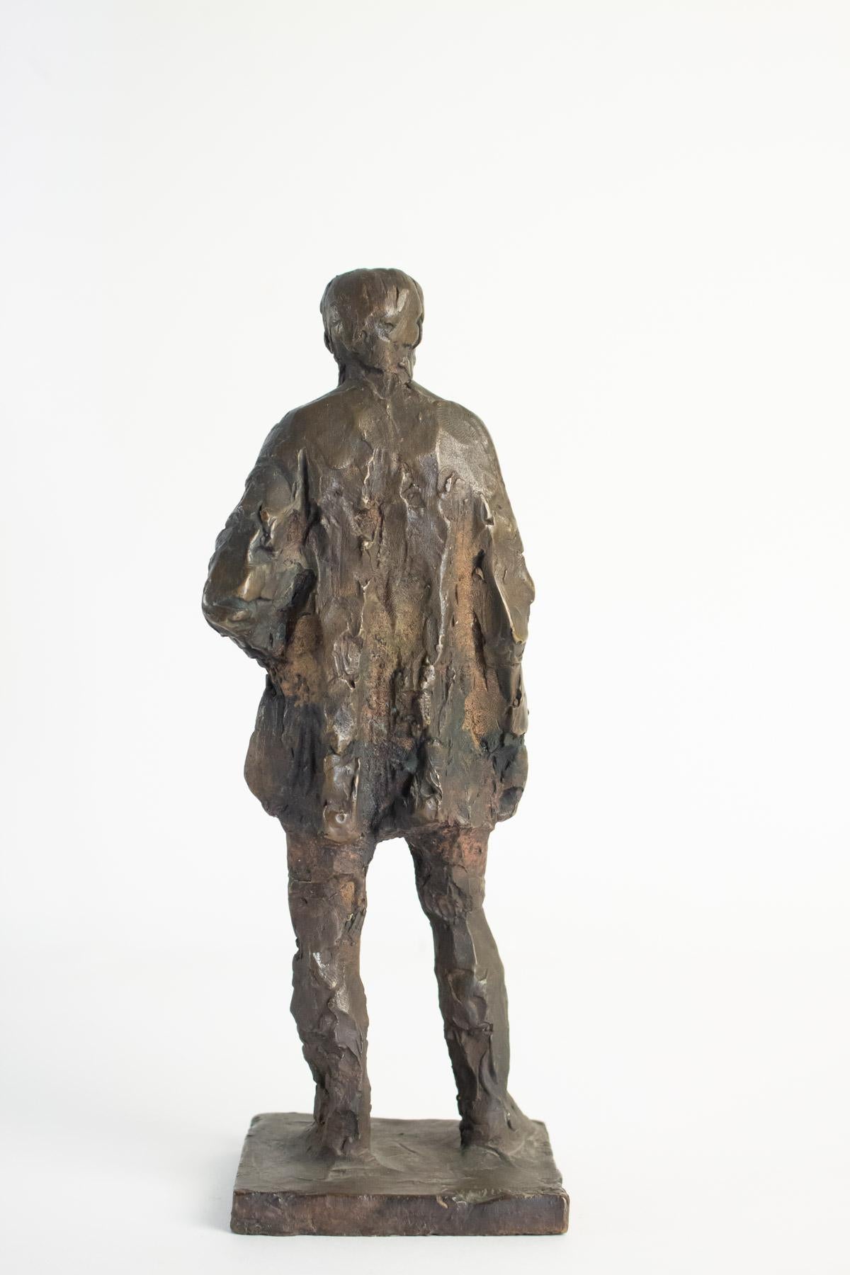 European Bronze Sculpture of Anton Worjac by Sculptor Jurcak, 20th Century, Brown Patina