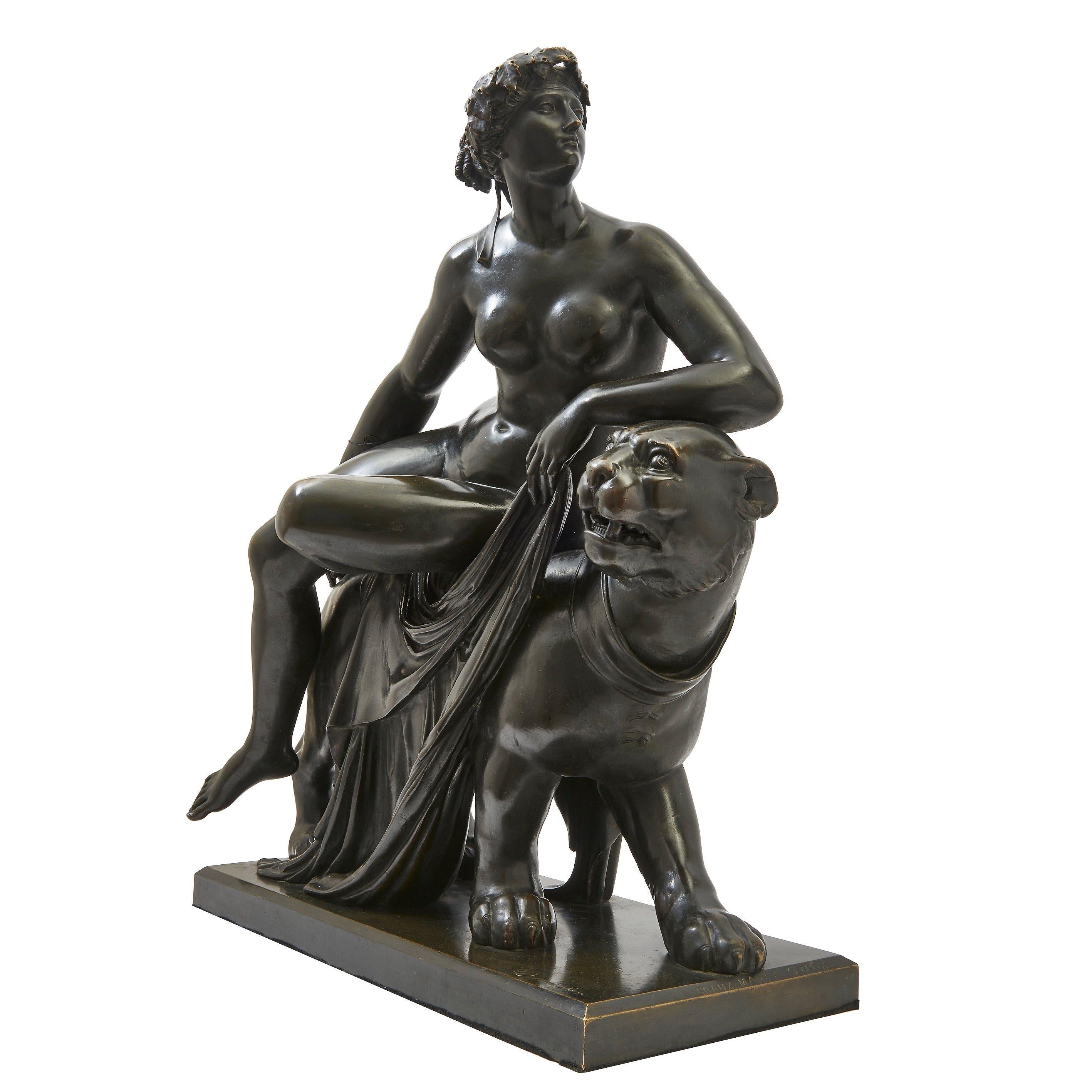 Bronze Sculpture of "Ariadne on the Panther" After Dannecker, French For Sale