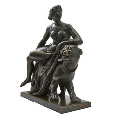Bronze Sculpture of "Ariadne on the Panther" After Dannecker, French