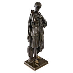 Sculpture en bronze d'Artémis d'Edouard Henri De Le Salle