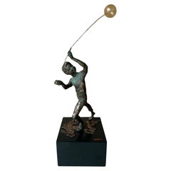 Bronze Sculpture of Boy with Glass Balloon by Curtis Jere, circa 1967