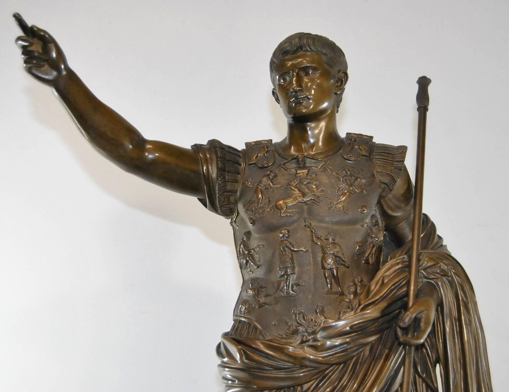 julius caesar bronze statue