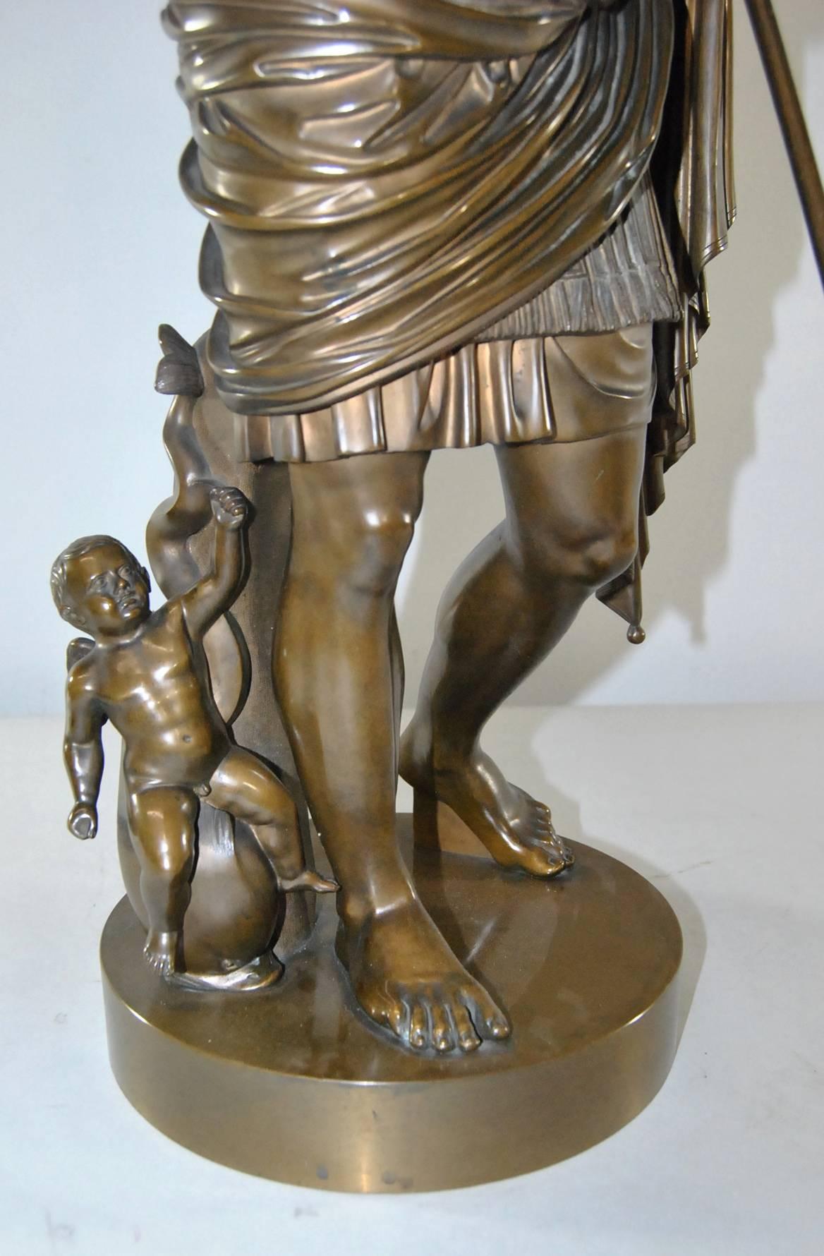 19th Century Bronze Sculpture of Caesar Augustus after Benedetto Boschetti