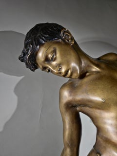 Escultura de Bronce de Niño - 105 cm