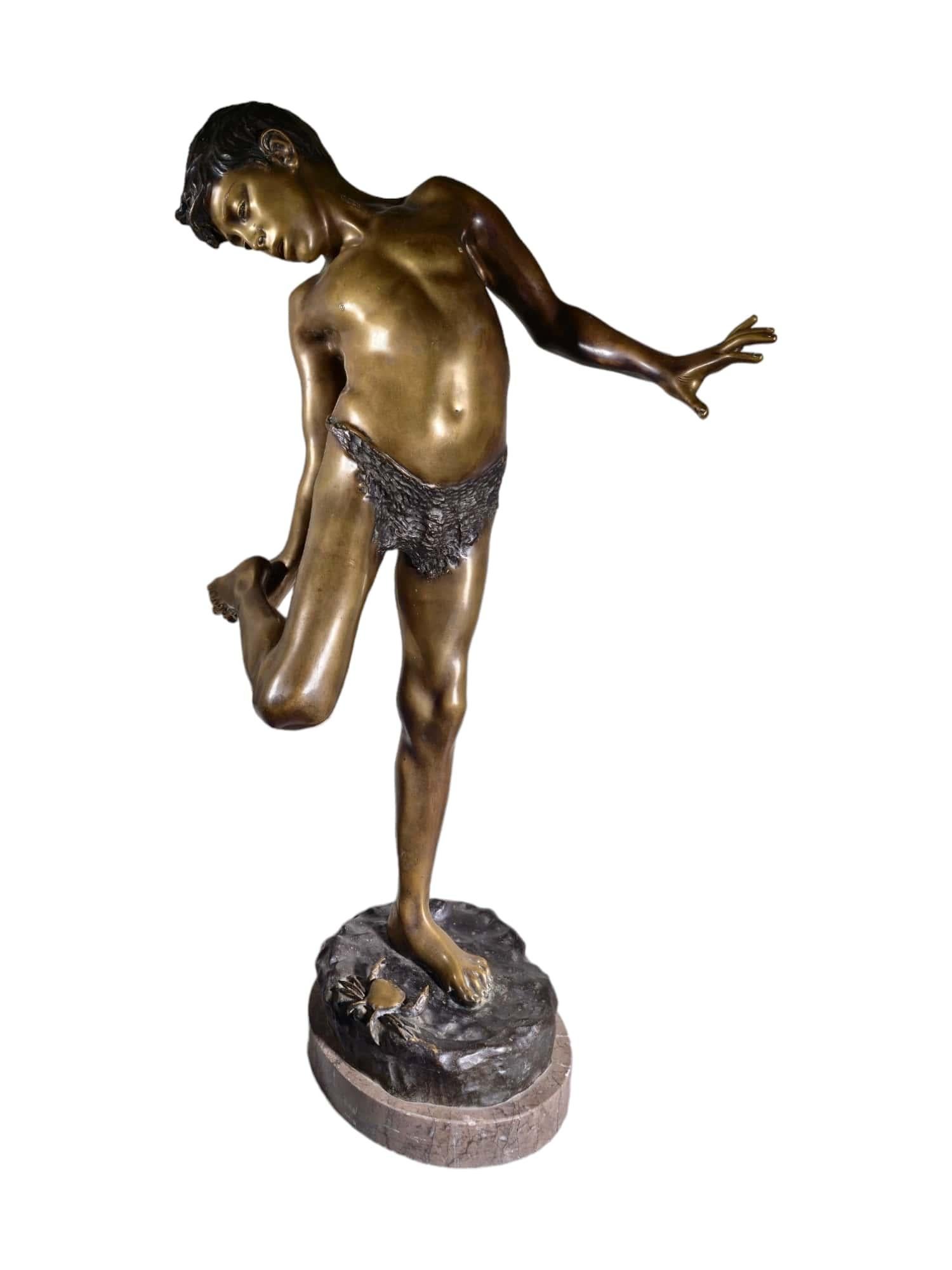 Bronze Sculpture of Child - 105 cm For Sale 4