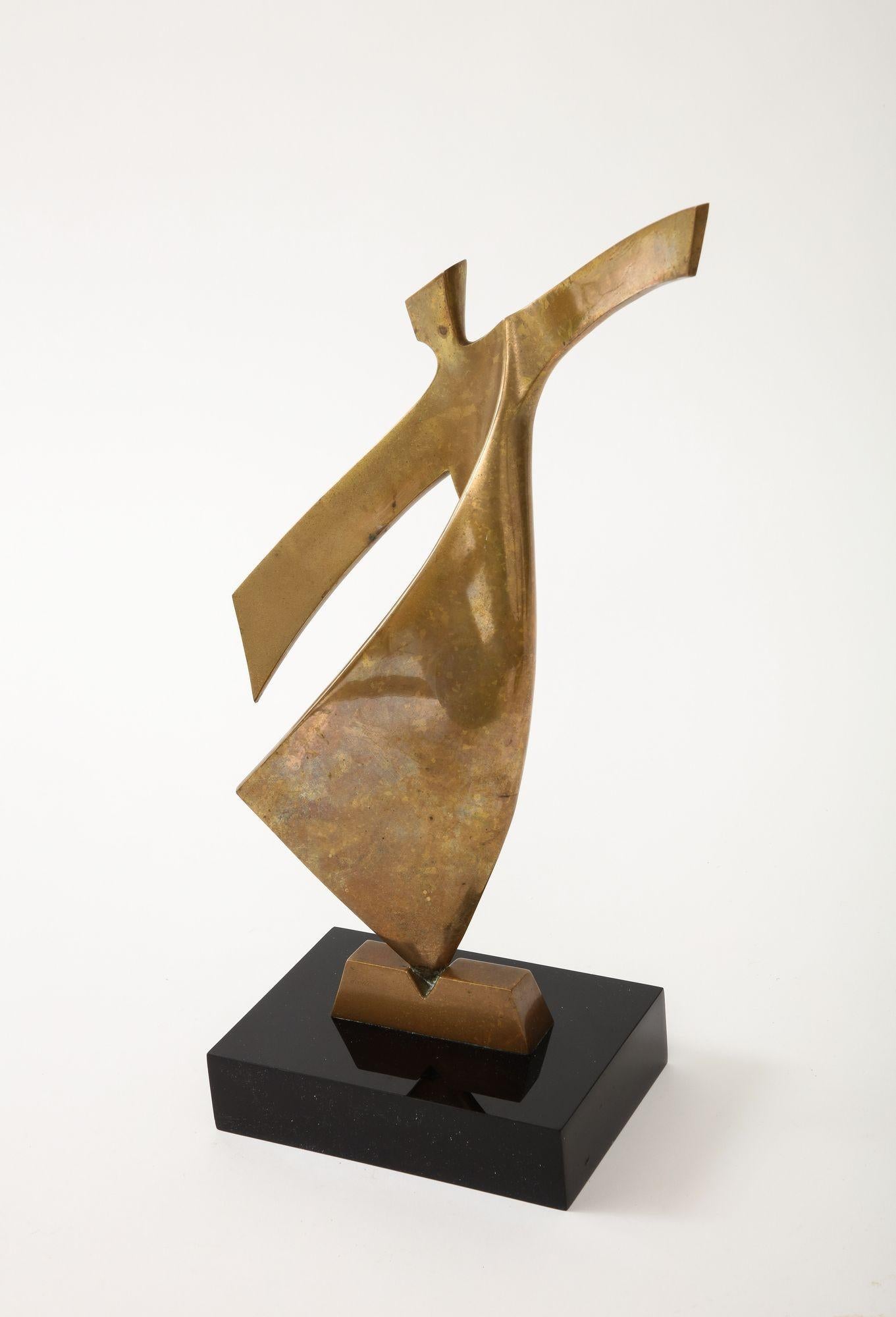 Bronze Sculpture of Dancing Figure By D. Delo For Sale 6