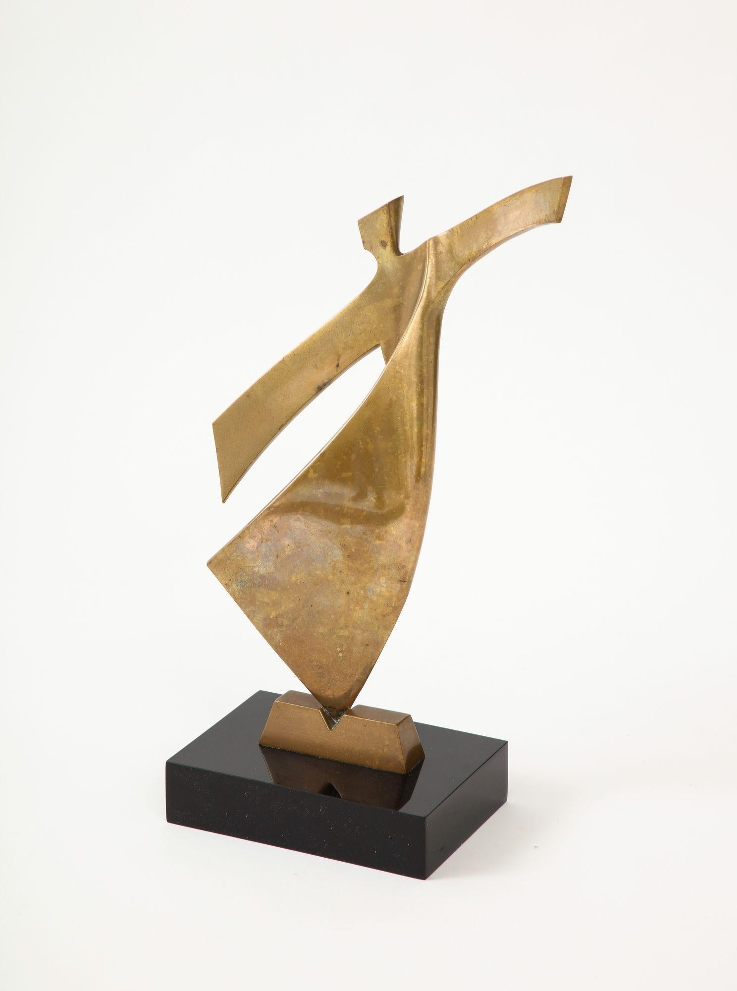 Bronze Sculpture of Dancing Figure By D. Delo In Good Condition For Sale In New York, NY
