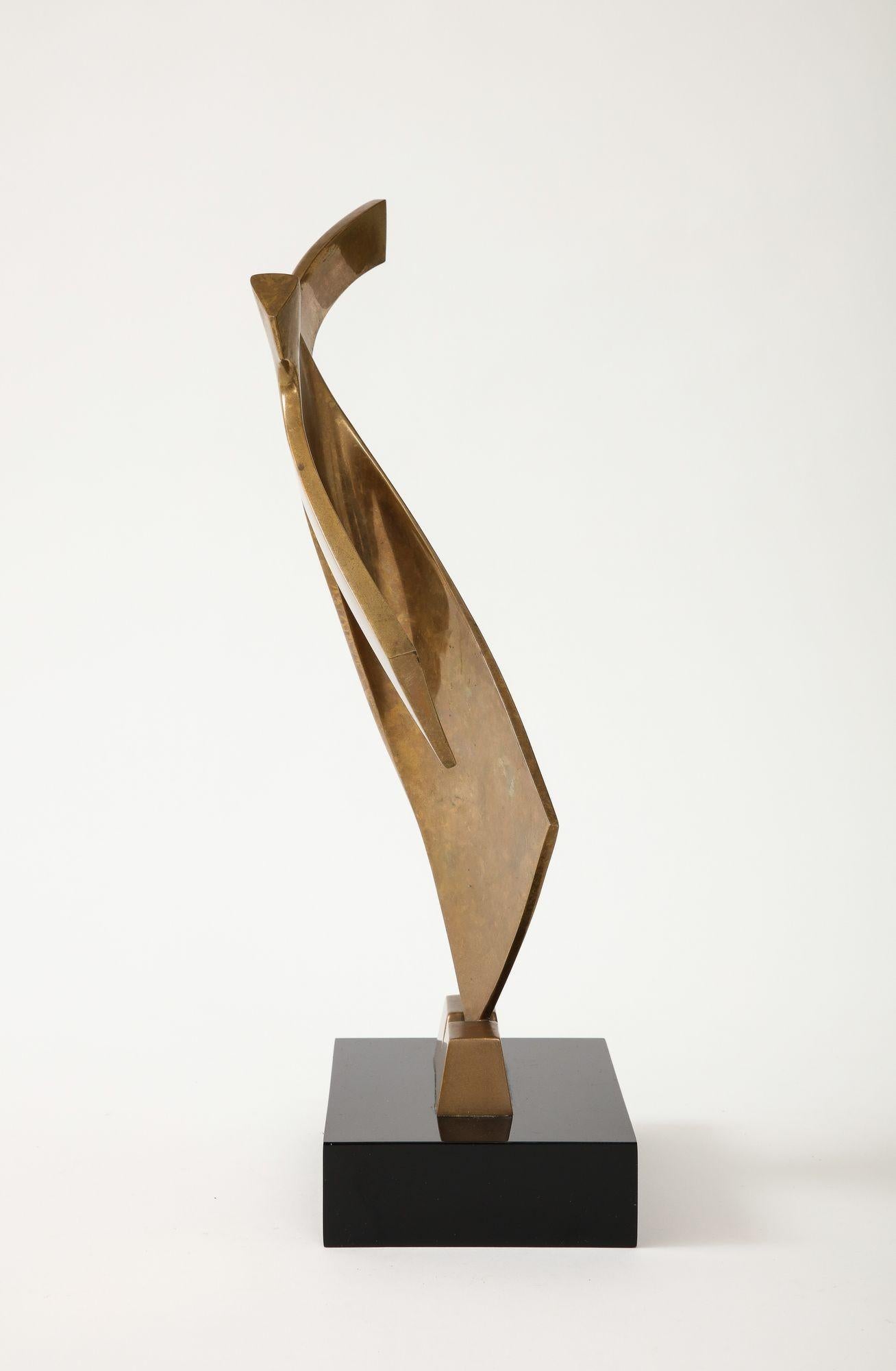 Bronze Sculpture of Dancing Figure By D. Delo For Sale 2