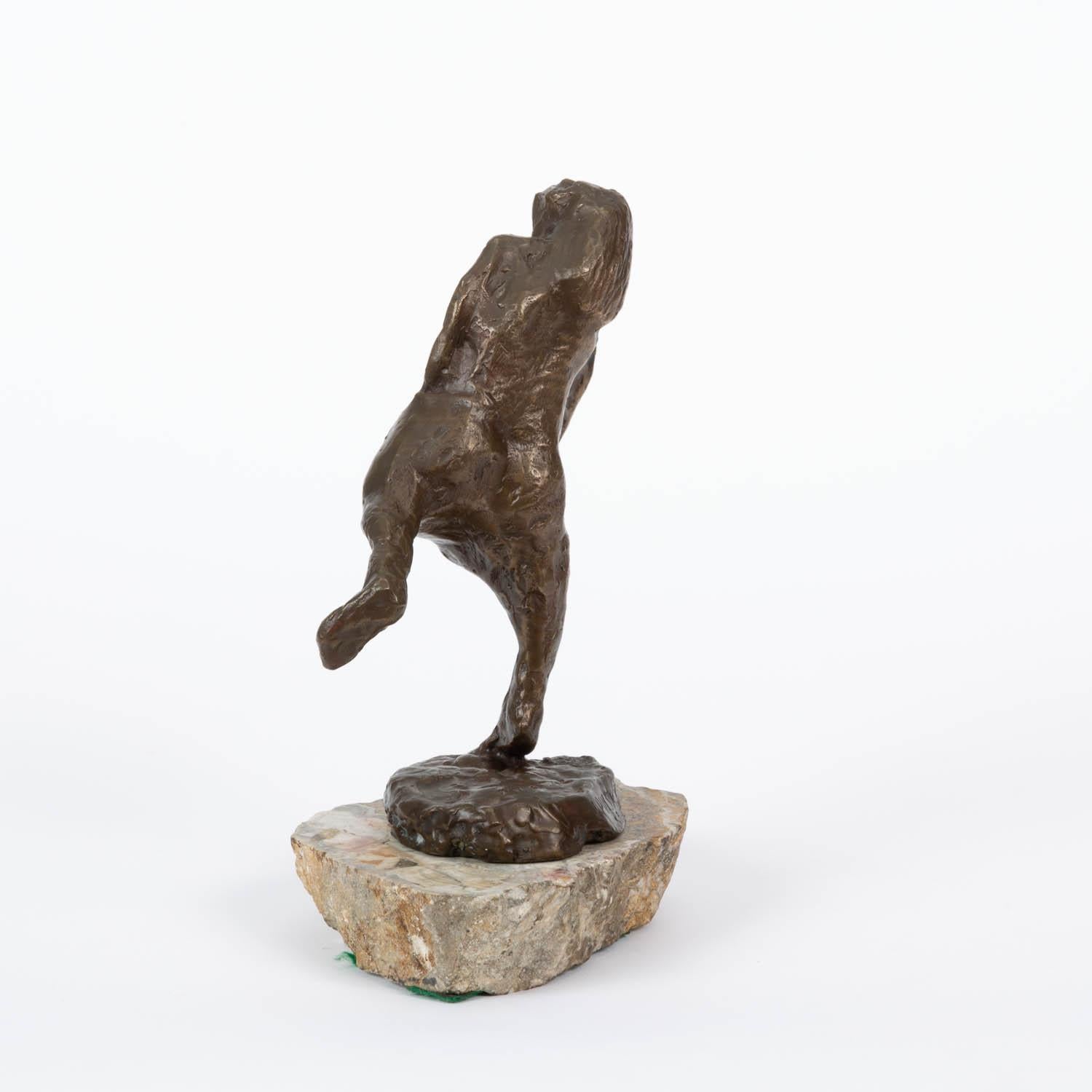 Cast Bronze Sculpture of Dancing Woman