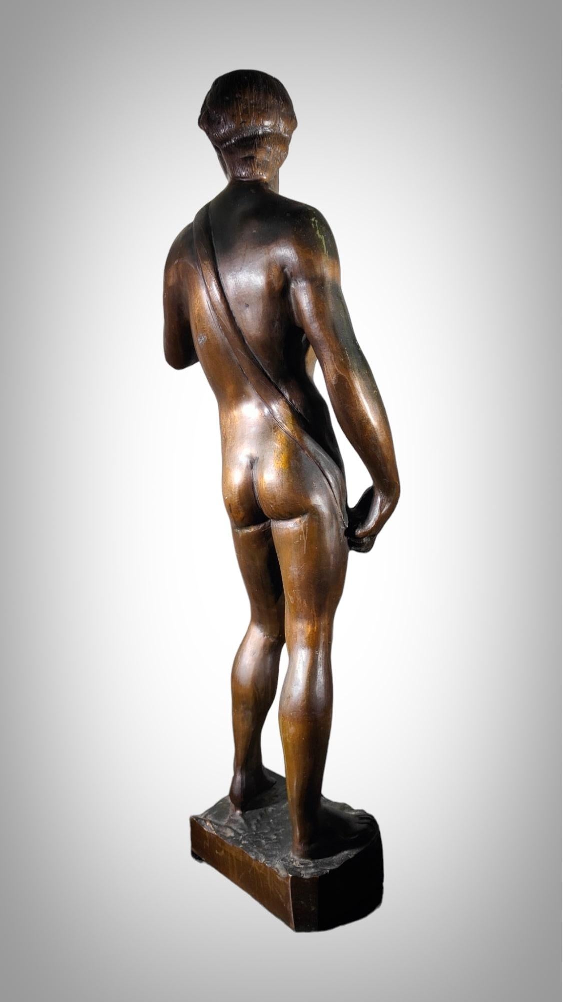 Bronze Sculpture Of David By Michelangelo For Sale 4