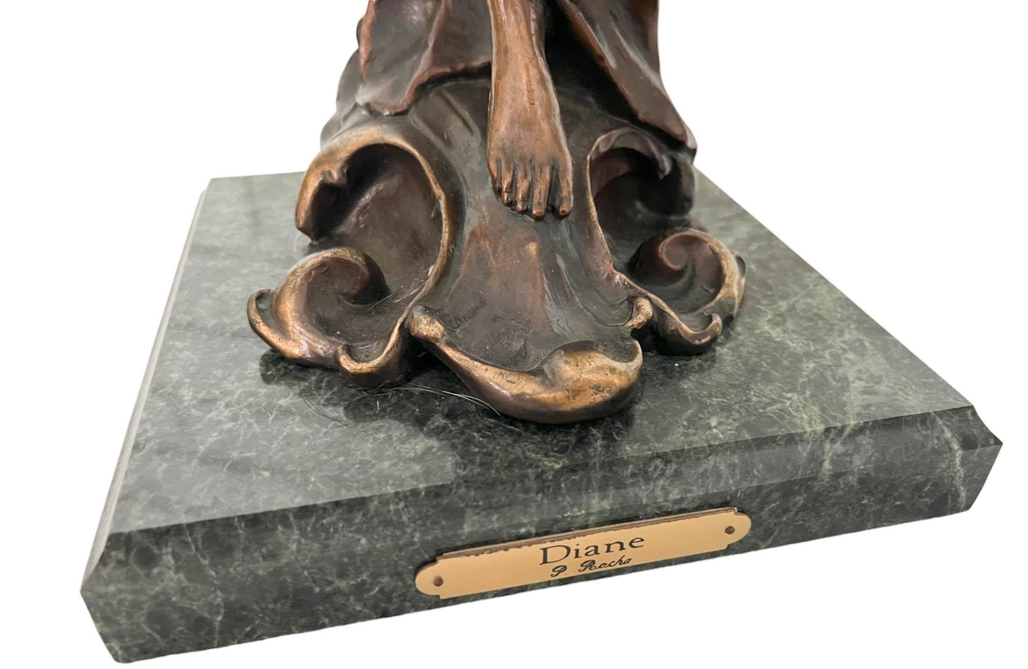 Bronzeskulptur von Diana nach Pierre Roche aus Bronze (französisch 1855 - 1922) im Angebot 10
