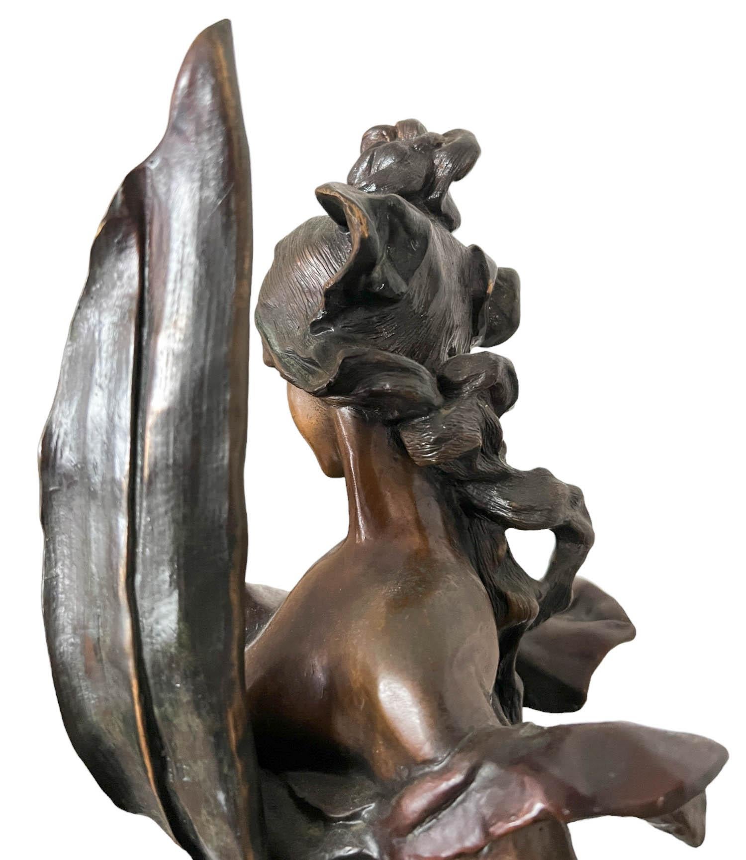 Late 20th Century Bronze Sculpture of Diana After Pierre Roche (French 1855 - 1922) For Sale