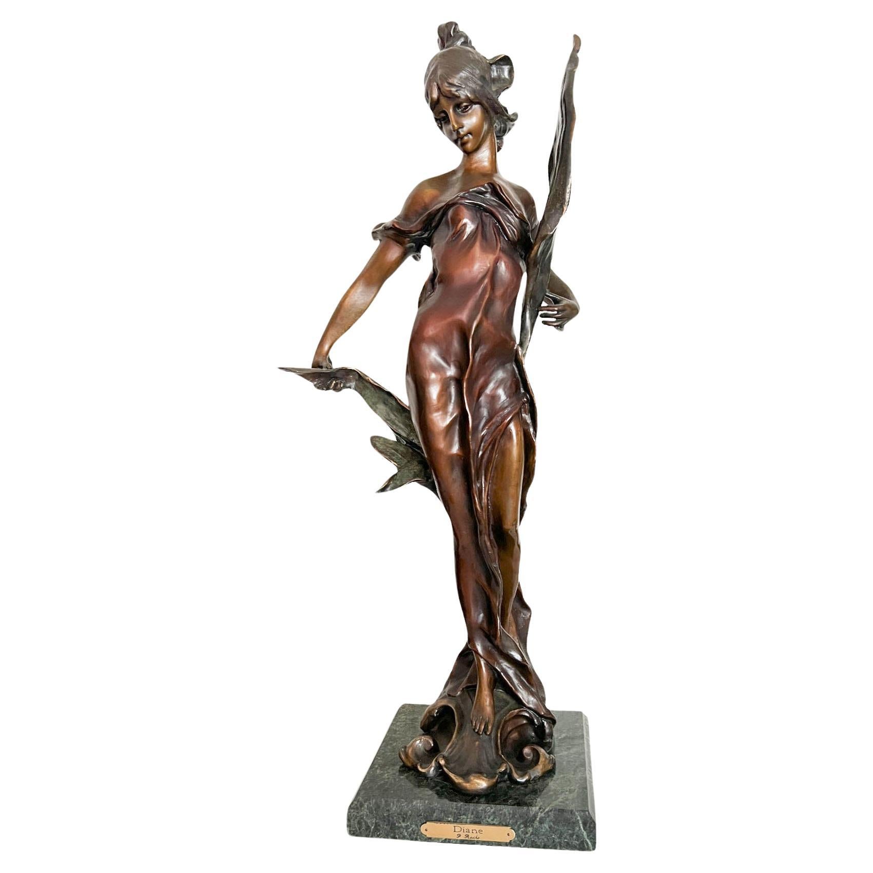 Bronze Sculpture of Diana After Pierre Roche (French 1855 - 1922)