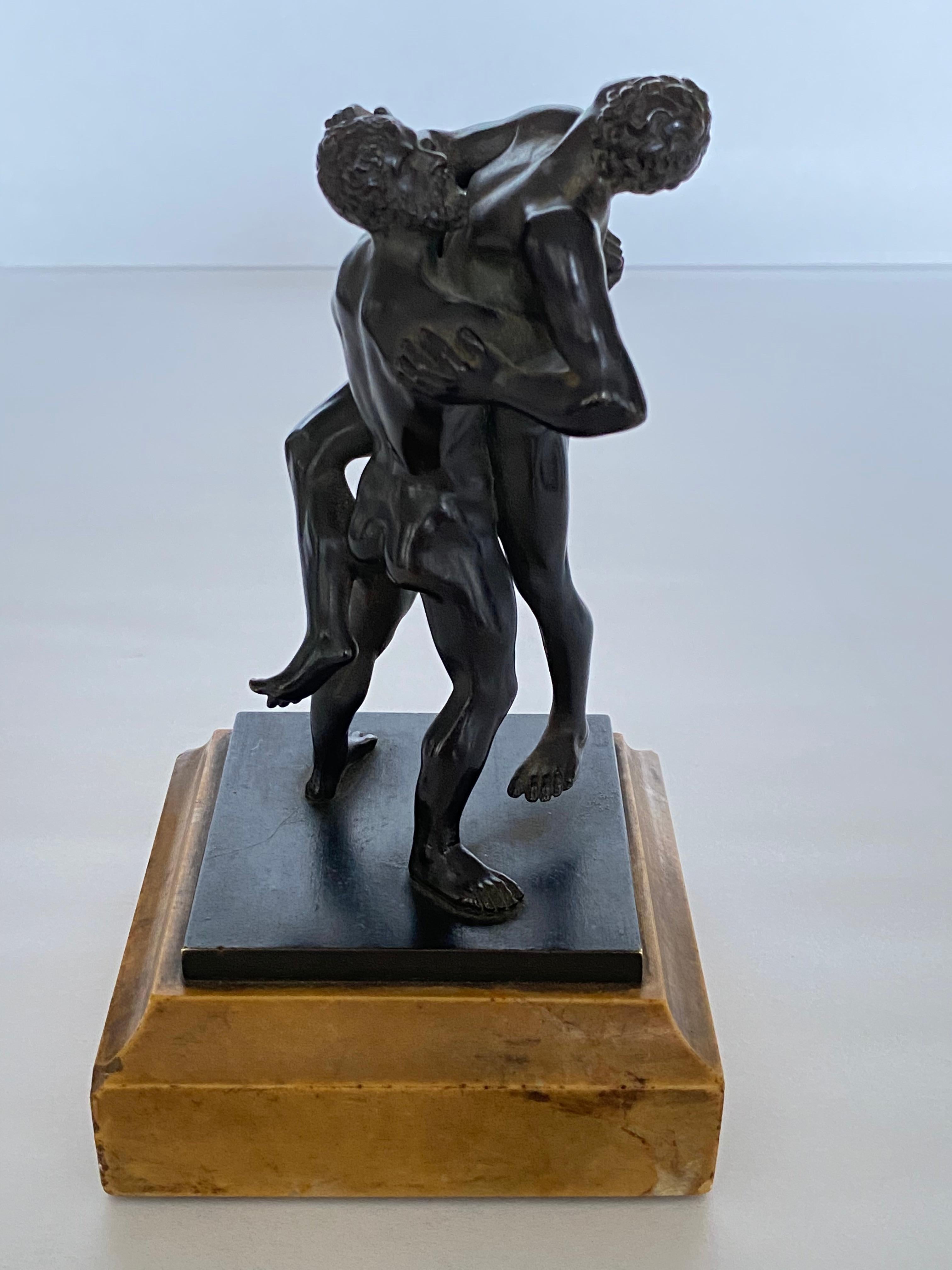 Bronze Sculpture of Hercules and Antaeus, after Stefano Maderno, 19th Century In Good Condition In Miami Beach, FL