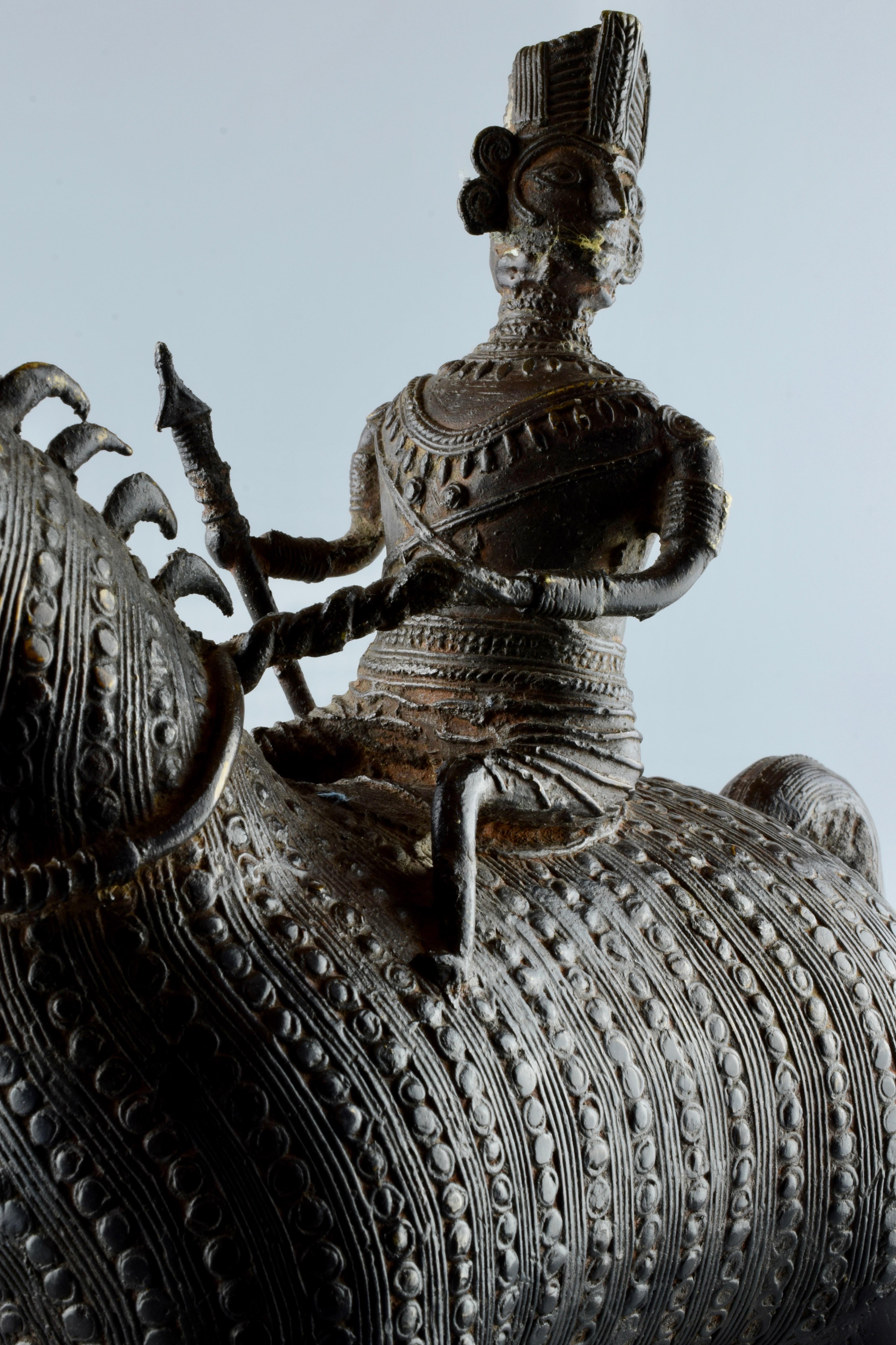 Bronze Sculpture of Horse with Rider, India, 19th Century 5