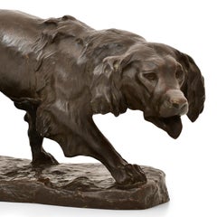 Bronze Sculpture of Hunting Dog After Thomas Francois Cartier