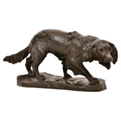 Bronze Sculpture of Hunting Dog After Thomas Francois Cartier