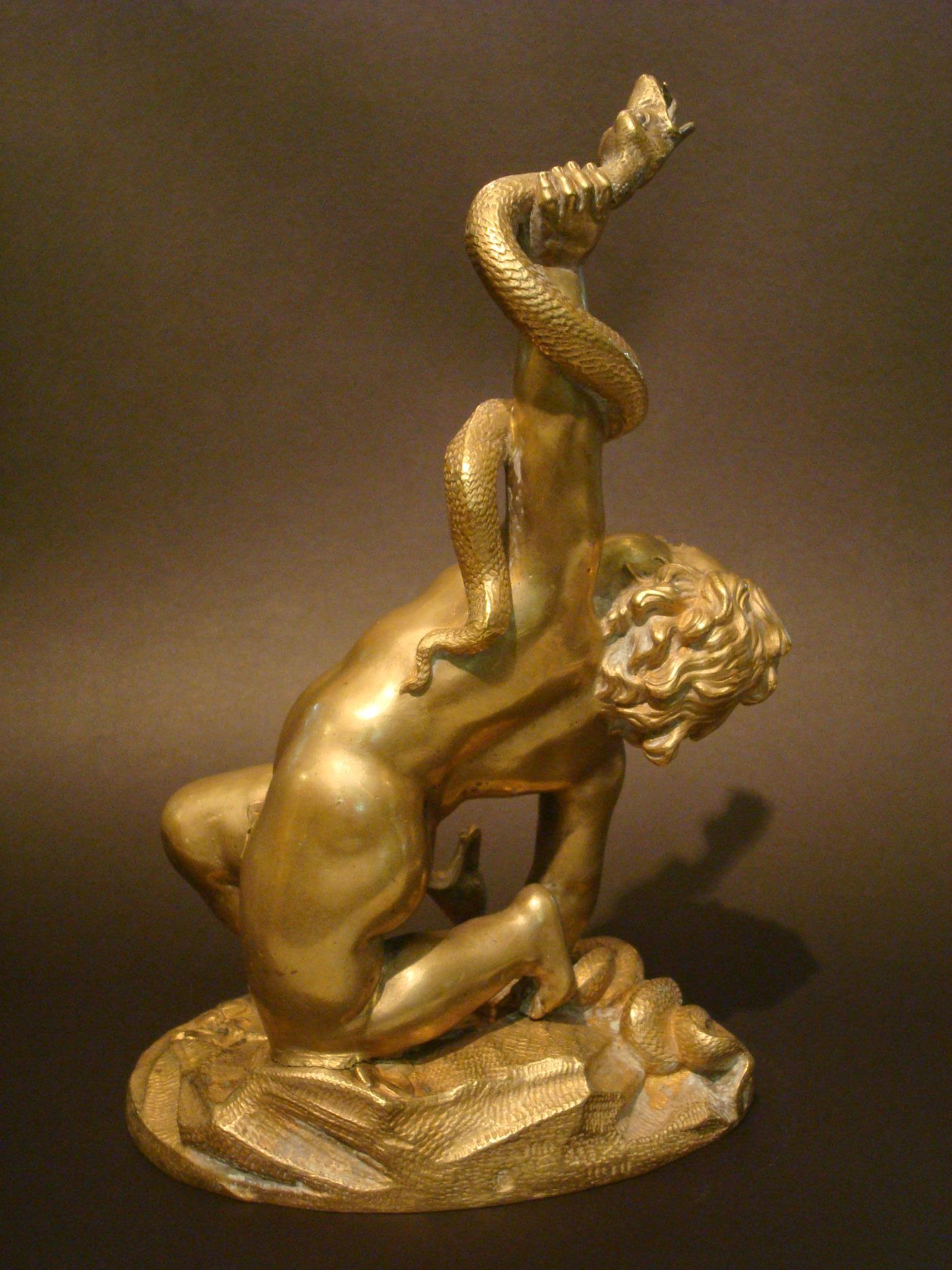 hercules wrestling statue