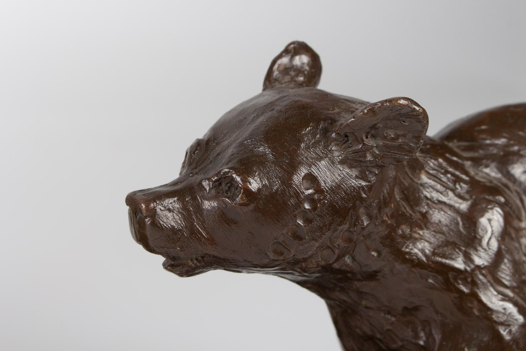 Patinated Bronze Sculpture of Jean Vassil, Contemporary Art, Bear and his Small