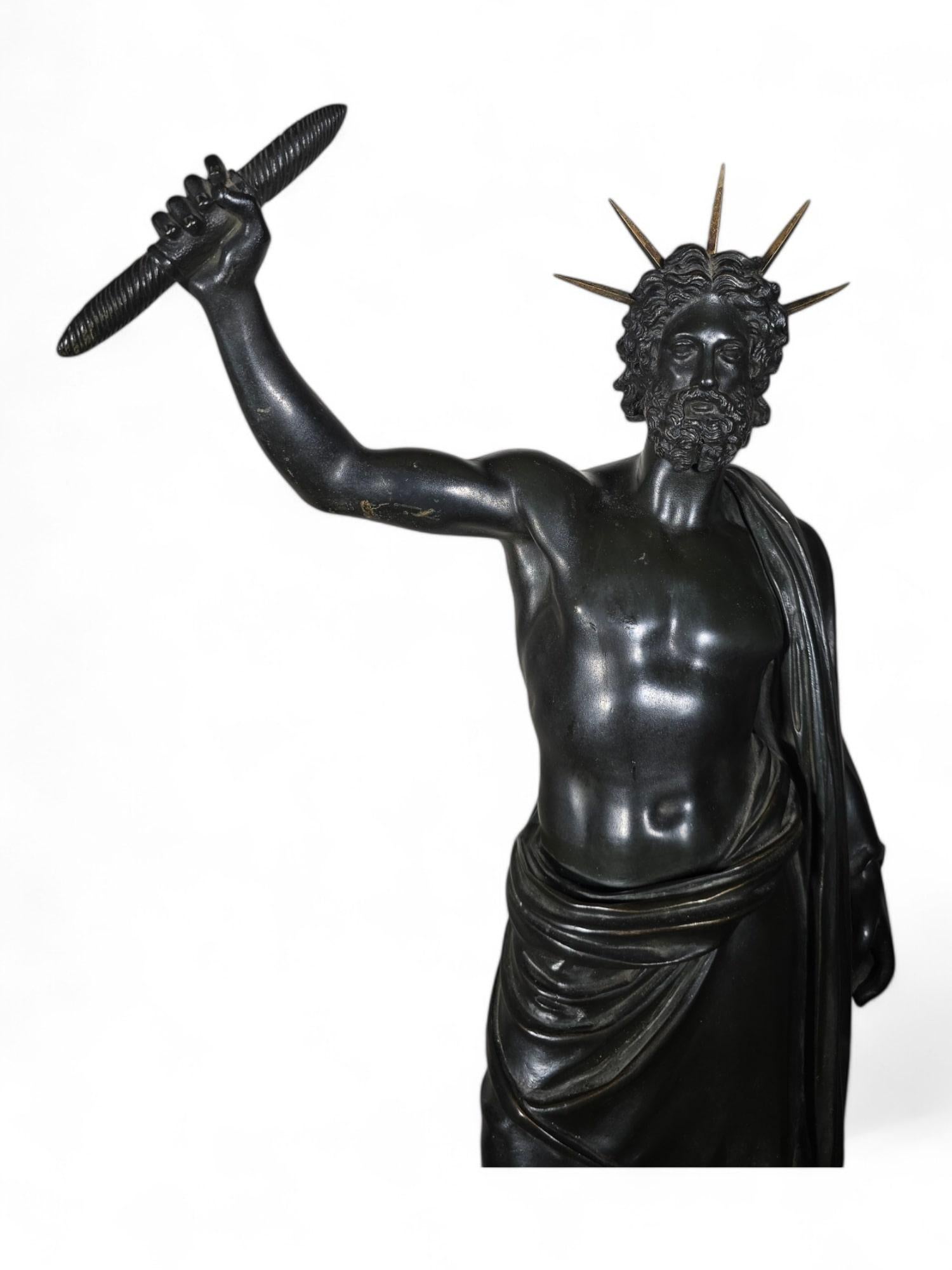 Bronze Sculpture of Jupiter, 18th Century For Sale 8