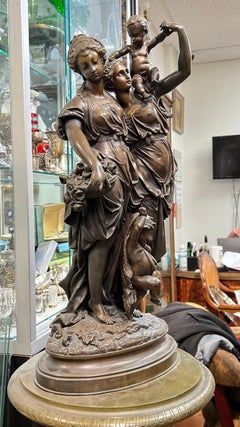 Bronze Sculpture of Maidens by Auguste Joseph Carrier