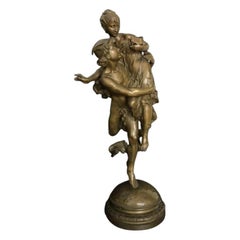Bronze Sculpture of Mercury and Pandora by Faure De Brousse, France
