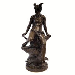 Bronze sculpture of Mercury by Bouret, France, Napoleon III