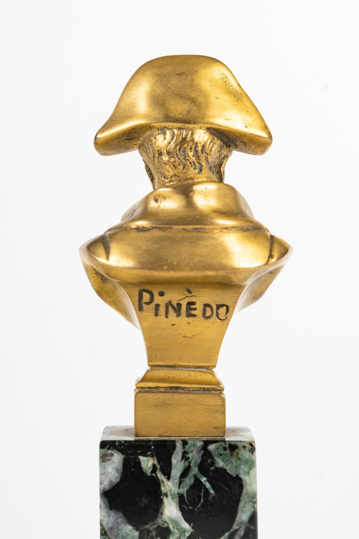Bronzeskulptur von Napoleon Bonaparte von Emile Pinedo, Napoleon III Periode. im Angebot 1