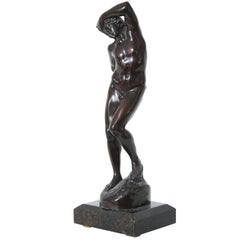 Bronze Sculpture of Nude Narcissus, after Barthelemy Prieur, German, circa 1900