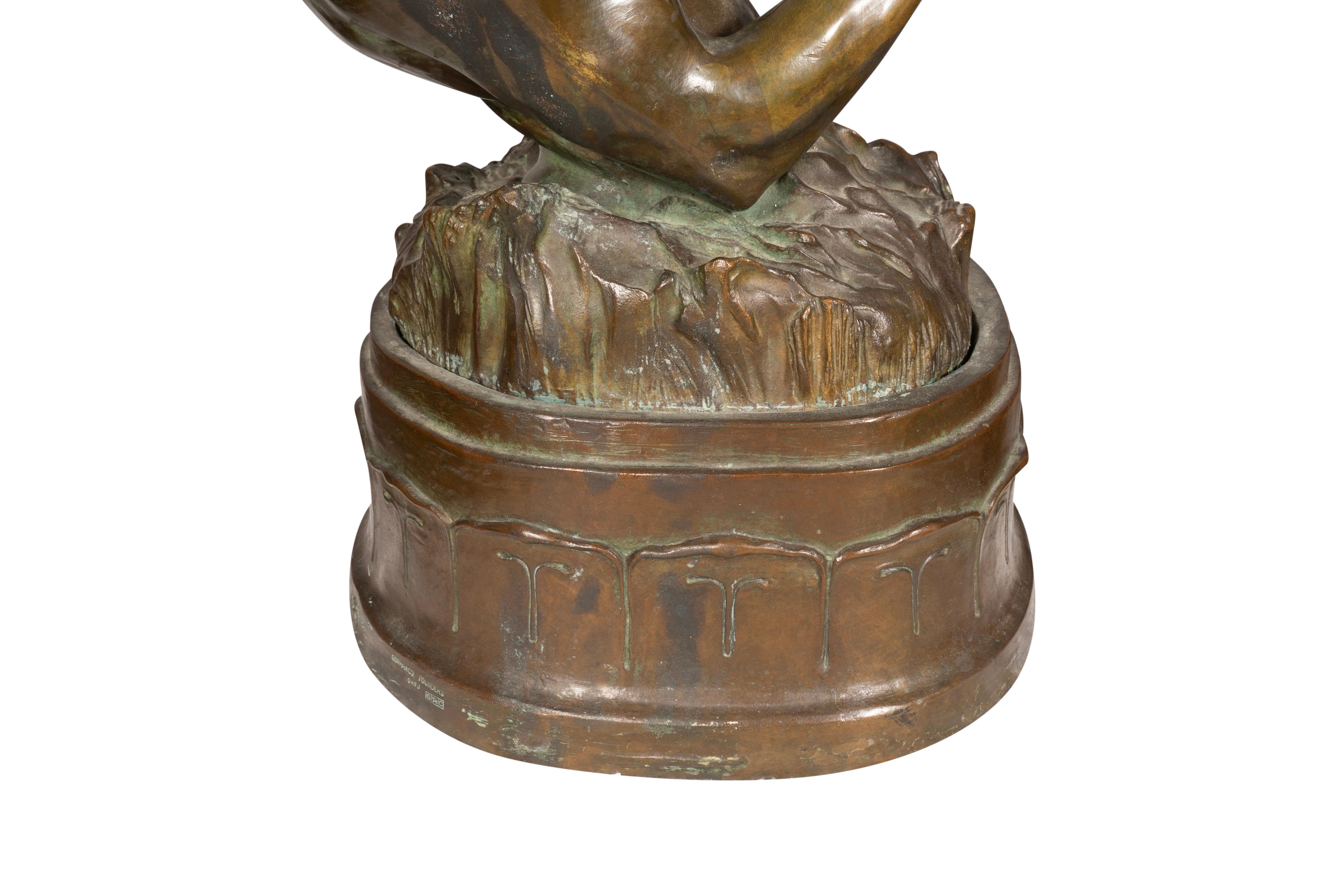 Bronze Sculpture Of Pan By Myra Reynolds Richards 9