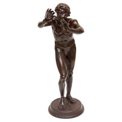 Bronze Statue of Pan Playing the Flute