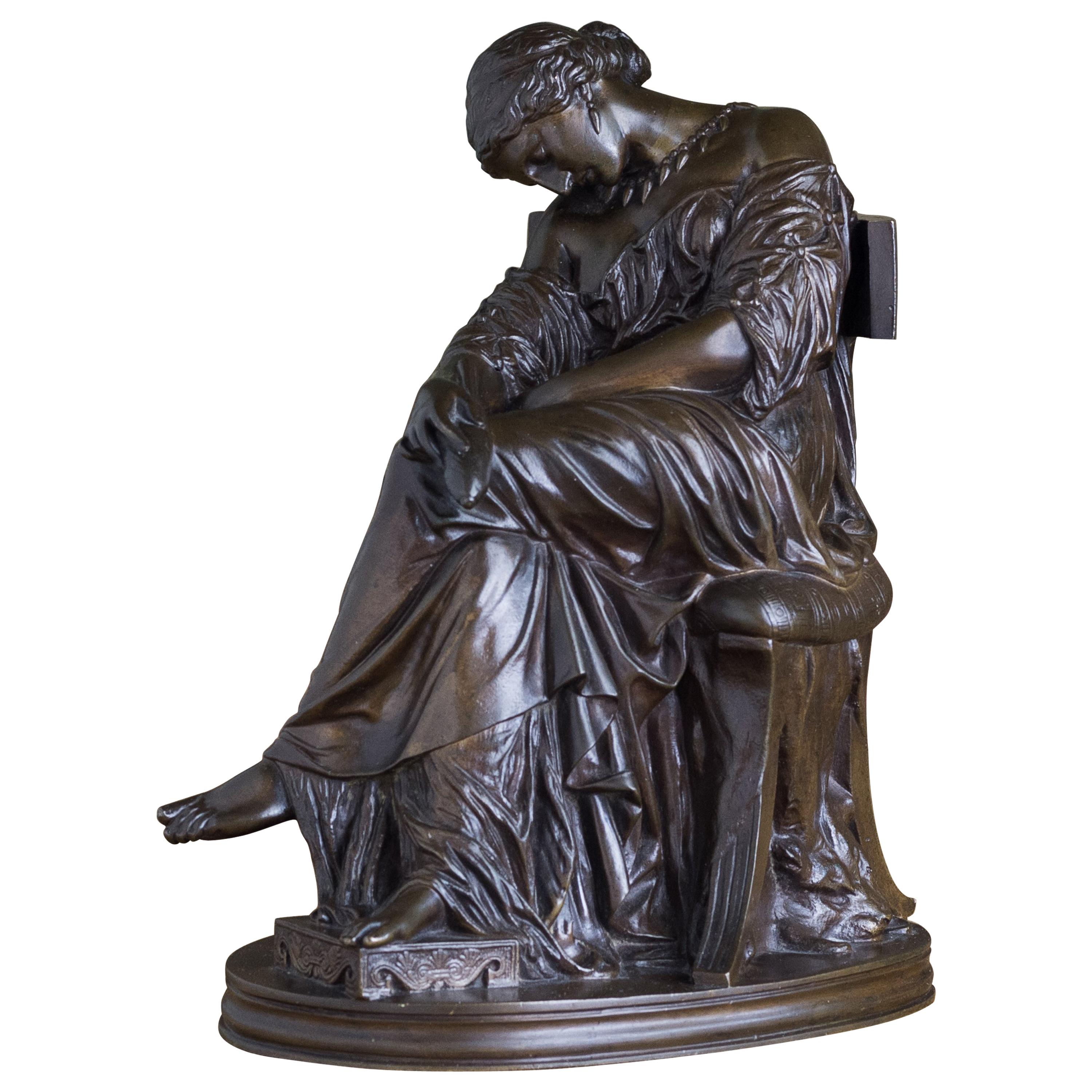 Bronze Sculpture of Penelope, French, 19th Century
