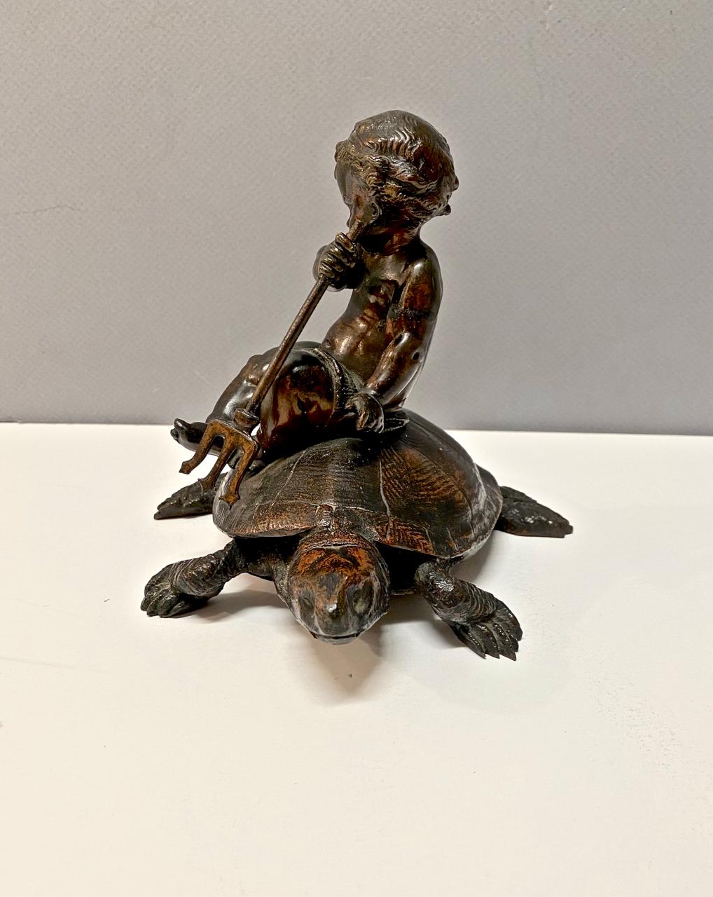 bronze turtle sculpture