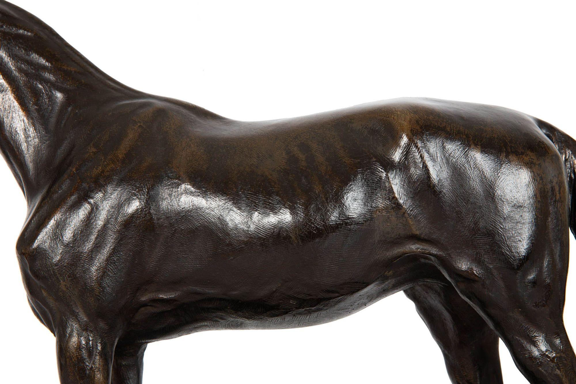 Bronze Sculpture of Race Horse Stallion “Hanriette