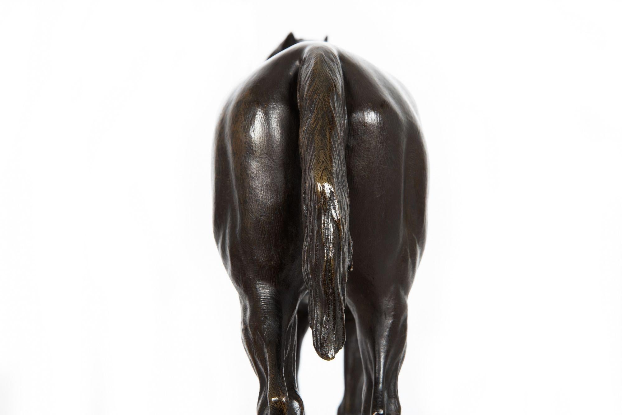 Bronze Sculpture of Race Horse Stallion “Hanriette