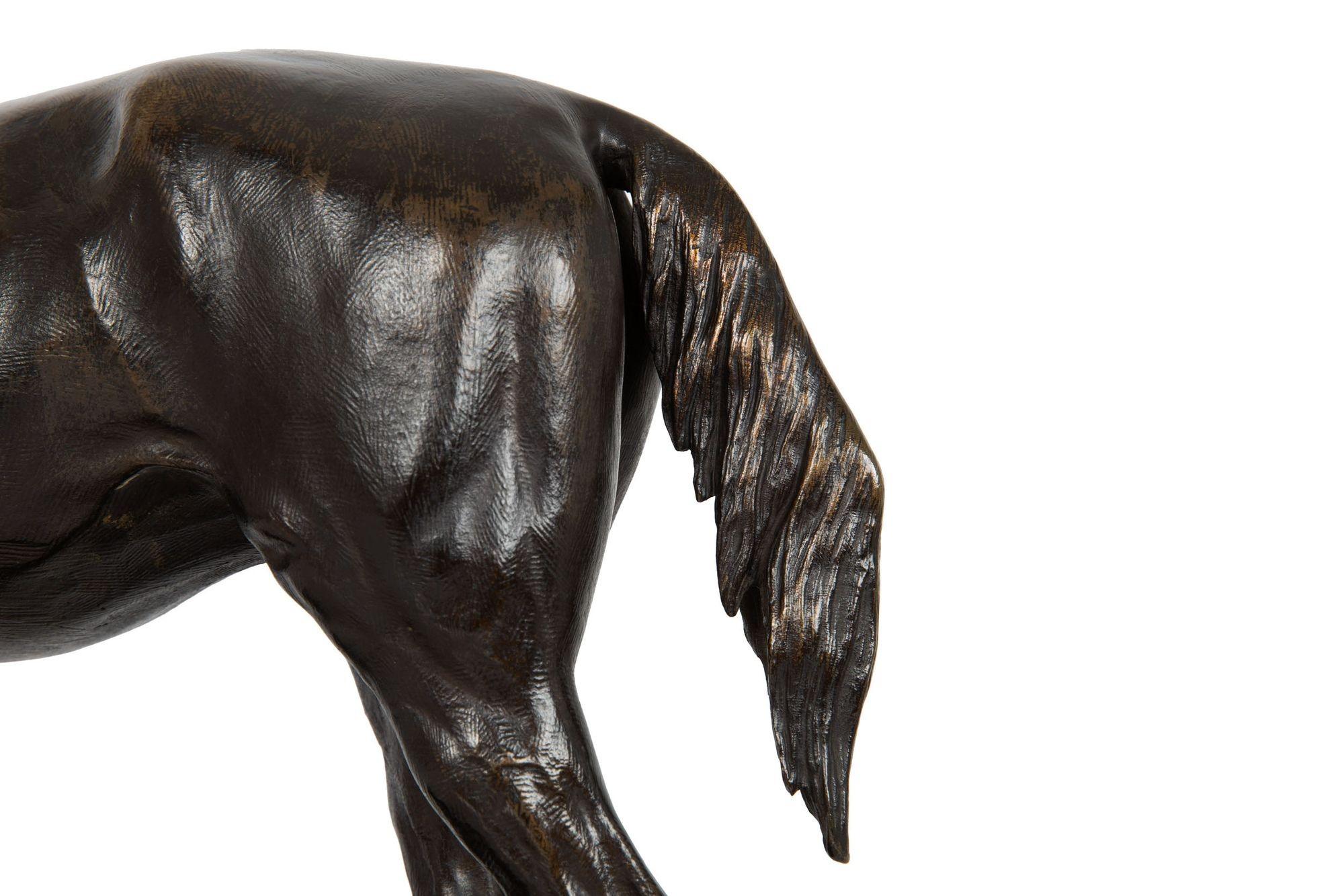 Bronze-Skulptur eines Rennpferdes mit Hanriette