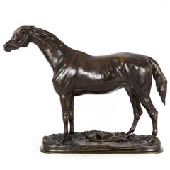 Bronze Sculpture of Race Horse Stallion “Hanriette" by Pierre Lenordez