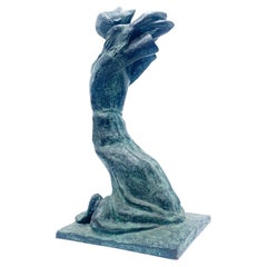 Sculpture en bronze de San Francesco par Enrico Mazzolani, années 1930