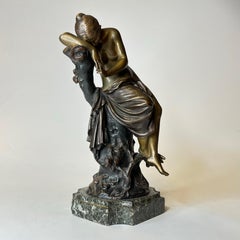 Bronze Sculpture of Sleeping Maiden by Luca Madrassi (1848-1918)