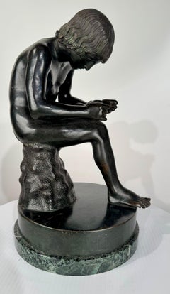 Bronze Sculpture of Spinario, Italian Cast Figure, Grand Tour, 1870