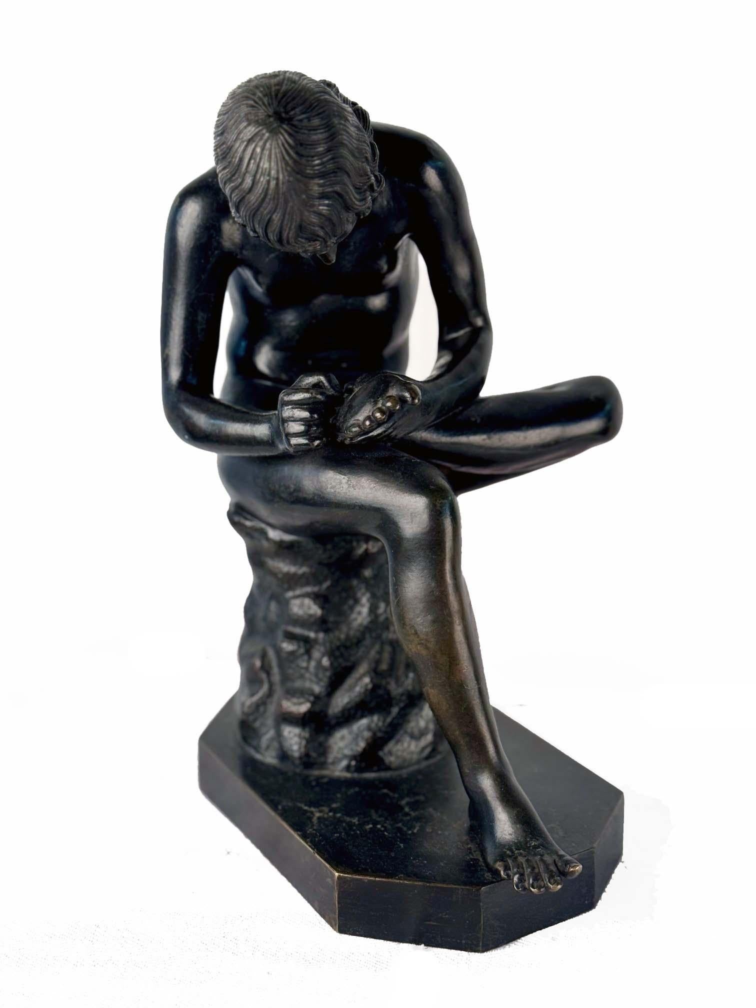 Grand Tour Scultura in bronzo di Spinario o Ragazzo con una spina in vendita