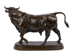 Bronze Sculpture of “Striding Bull” by Isidore Jules Bonheur, Cast by Peyrol