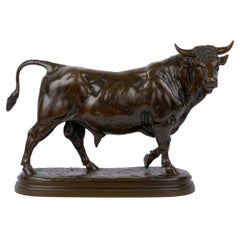 Bronze Sculpture of “Striding Bull” by Isidore Jules Bonheur, Cast by Peyrol